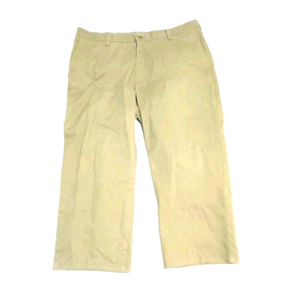 Lee Men's Total Freedom Relaxed Fit Khaki Pants 38x30 Beige Chino Casual